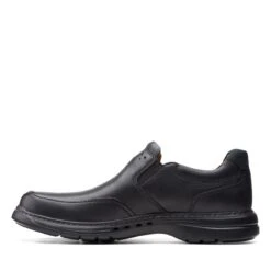 Clarks Un Brawley Step Black Leather -Clarks 26151788 W 5