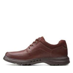 Clarks Un Brawley Lace Mahogany Leather -Clarks 26151789 W 5