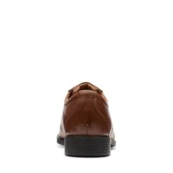 Clarks Whiddon Cap Dark Tan Leather -Clarks 26152913 W 6