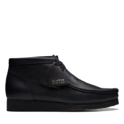Clarks Wallabee Boot Black Leather
