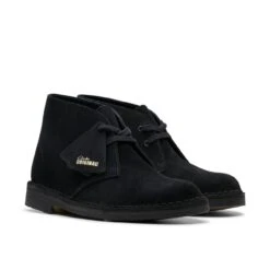Clarks Desert Boot Black Suede -Clarks 26155524 W 4