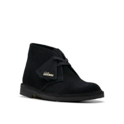 Clarks Desert Boot Black Suede -Clarks 26155524 W 7