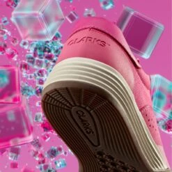 Clarks Cica Youth Pink Suede -Clarks 26161447 W 12