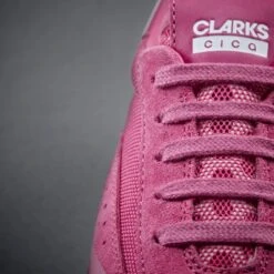 Clarks Cica Youth Pink Suede -Clarks 26161447 W 8