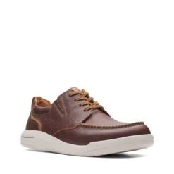 Clarks Driftway Low Dark Tan Leather -Clarks 26162962 W 2
