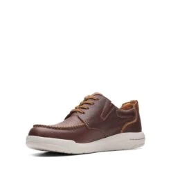 Clarks Driftway Low Dark Tan Leather -Clarks 26162962 W 4