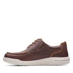 Clarks Driftway Low Dark Tan Leather -Clarks 26162962 W 5