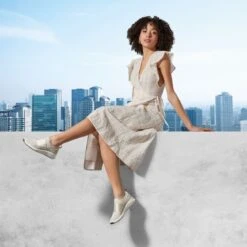 Clarks Un Rio Knit White Knit -Clarks 26165519 W 11