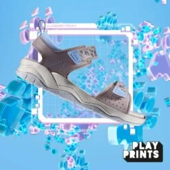 Clarks Clowder Print Kid Grey/Pink -Clarks 26166107 W 12