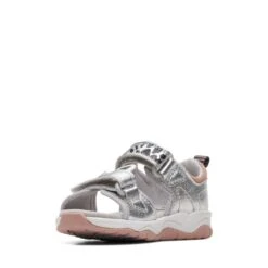 Clarks Clowder Print Toddler Silver 12 Clarks Clowder Print Toddler Silver -Clarks 26166120 W 4