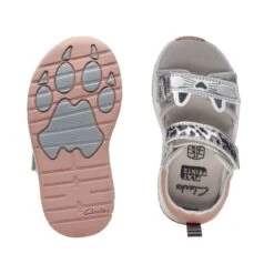 Clarks Clowder Print Toddler Silver 15 Clarks Clowder Print Toddler Silver -Clarks 26166120 W 7