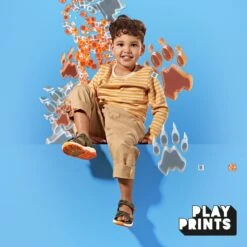 Clarks Clowder Print Kid Khaki Combi 13 Clarks Clowder Print Kid Khaki Combi -Clarks 26166123 W 11