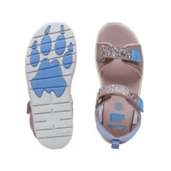 Clarks Clowder Print Older Grey/Pink -Clarks 26166198 W 7