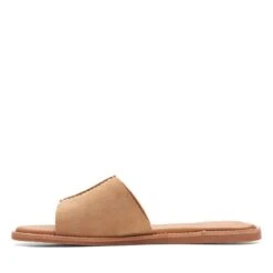Clarks Karsea Mule Light Tan Suede -Clarks 26166690 W 5