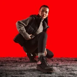 Clarks ATL Trek Sky GORE-TEX Black Warmlined Leather -Clarks 26166890 W 12