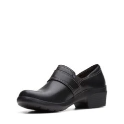 Clarks Angie Poppy Black Leather -Clarks 26167641 W 4