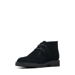 Clarks Desert Boot Older Black Suede -Clarks 26168039 W 4