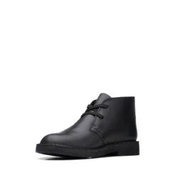 Clarks Desert Boot Older Black Leather -Clarks 26168040 W 4