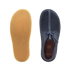 Clarks Desert Trek Older Navy Combination -Clarks 26168043 W 7