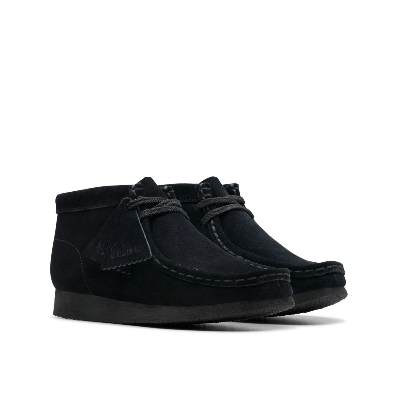 Clarks Wallabee Boot Older Black Suede 6 Clarks Wallabee Boot Older Black Suede - Image 4
