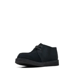 Clarks Desert Trek Older Black Suede -Clarks 26168046 W 4