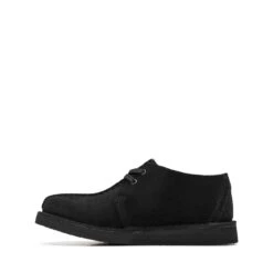 Clarks Desert Trek Older Black Suede -Clarks 26168046 W 5