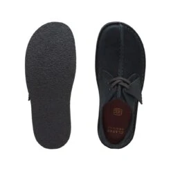 Clarks Desert Trek Older Black Suede -Clarks 26168046 W 7
