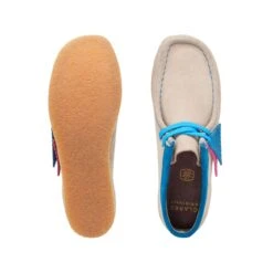 Clarks Wallabee Boot Older Sand Combi -Clarks 26168125 W 7