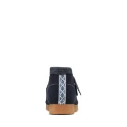 Clarks Wallabee Boot Older Navy Combination -Clarks 26168133 W 6