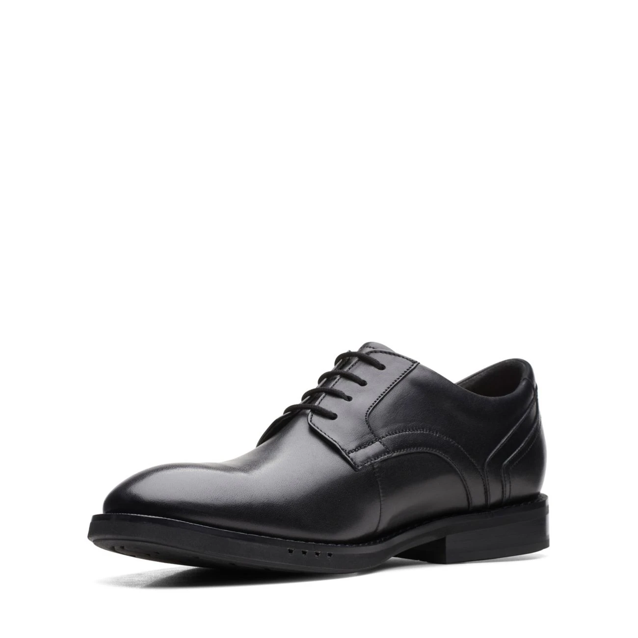 Clarks Un Hugh Lace Black Leather 8 Clarks Un Hugh Lace Black Leather - Image 6
