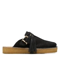 Clarks Trek Mule Black Suede Warmlined