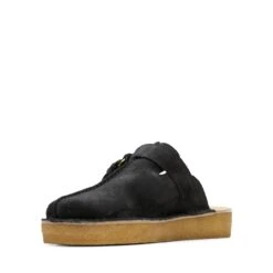 Clarks Trek Mule Black Suede Warmlined 12 Clarks Trek Mule Black Suede Warmlined -Clarks 26168577 W 4