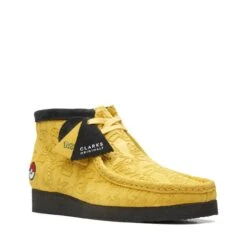 Clarks Wallabee Boot Yellow Embossed 11 Clarks Wallabee Boot Yellow Embossed -Clarks 26168638 W 2