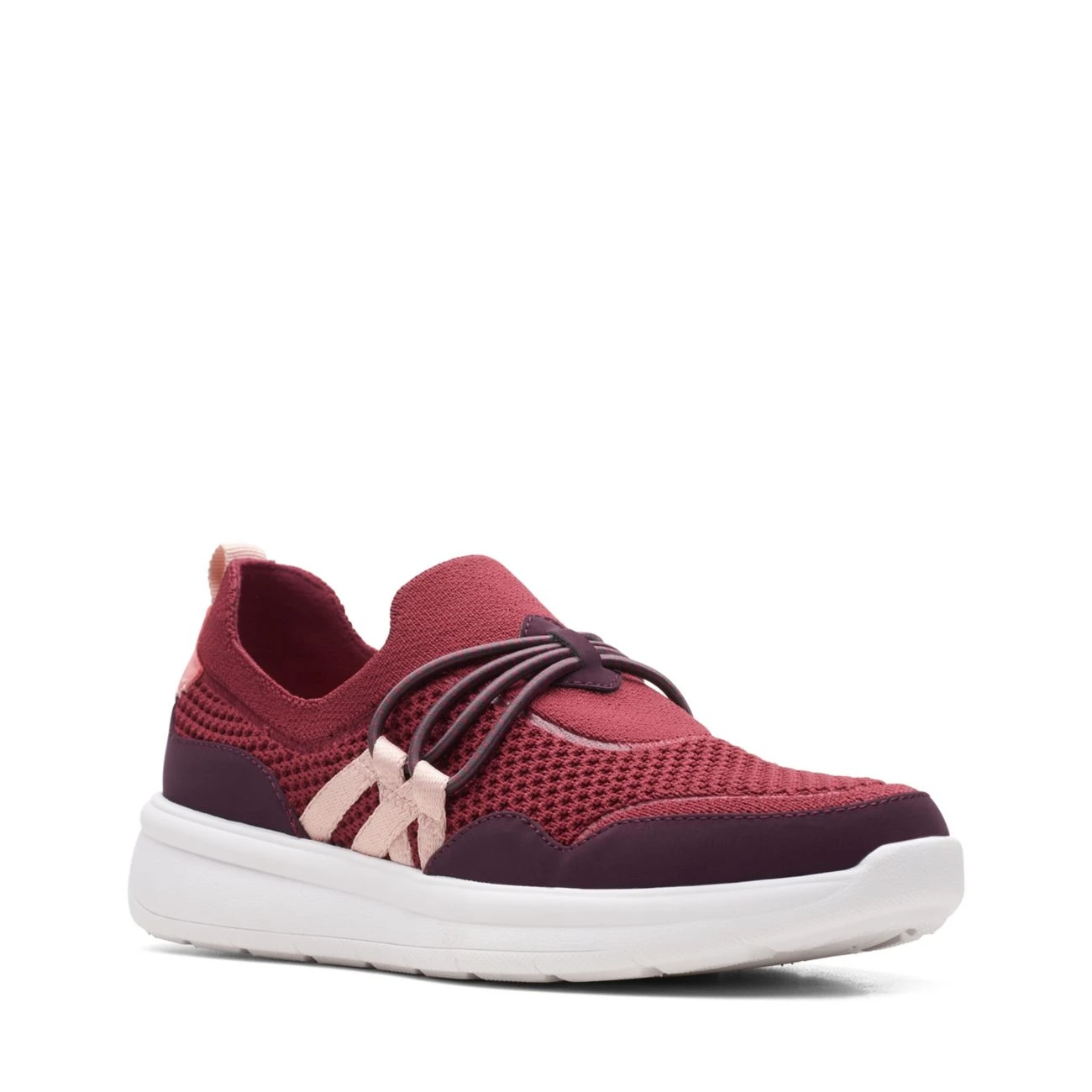 Clarks Ezera Run Burgundy Combi 4 Clarks Ezera Run Burgundy Combi - Image 2