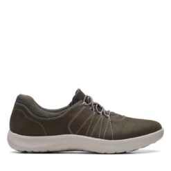 Clarks Adella Stroll Dark Olive Txt