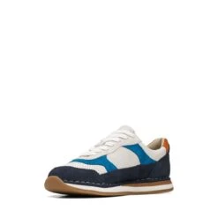 Clarks Craft Run Tor Older Navy Combination -Clarks 26169373 W 4