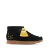 Clarks Wallabee Mist Kid Black Print