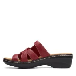 Clarks Merliah Karli Red Leather -Clarks 26170011 W 5