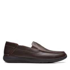 Clarks Gorwin Step Dark Brown Leather