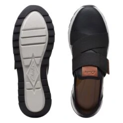 Clarks Dash Lite Strap Black Leather -Clarks 26170436 W 7
