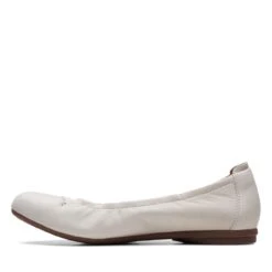 Clarks Rena Hop White Leather -Clarks 26170590 W 5