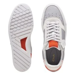 Clarks Craft Court Lace Grey Combination -Clarks 26170937 W 7