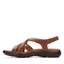 Clarks Kitly Go Light Tan Leather -Clarks 26170985 W 5