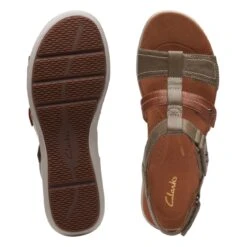 Clarks Kitly Step Olive Combination -Clarks 26170992 W 7