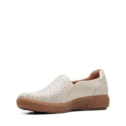 Clarks Magnolia Aster White Leather -Clarks 26171002 W 4