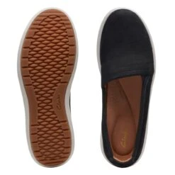 Clarks Nalle Violet Black Leather -Clarks 26171028 W 7