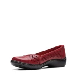 Clarks Cora Iris Red Leather -Clarks 26171165 W 4