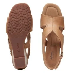 Clarks Kyarra Aster Light Tan Leather -Clarks 26171232 W 7