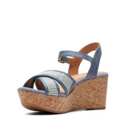 Clarks Elleri Plum Denim Blue Leather -Clarks 26171440 W 4