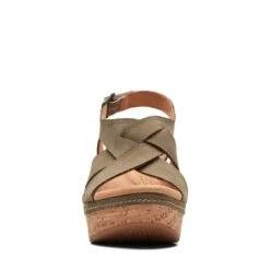 Clarks Elleri Rae Olive Nubuck -Clarks 26171446 W 3